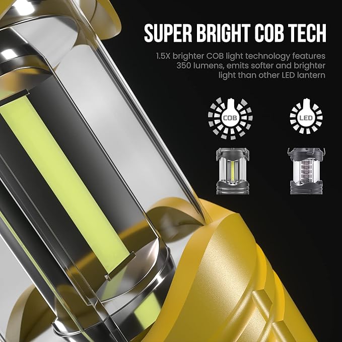 4-Pack Courtyard Solar Lanterns, Waterproof LED Porch Lights