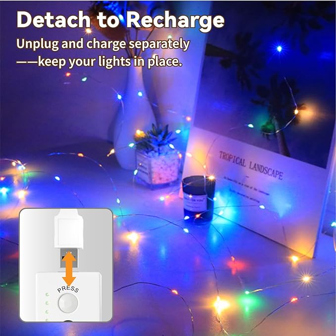Christmas Porch String Lights, 16ft 50 LED Waterproof