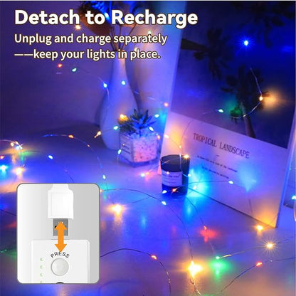 Christmas Porch String Lights, 16ft 50 LED Waterproof