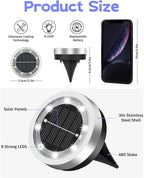 24-Pack Solar Ground Disk Lights, Cool White Waterproof LED