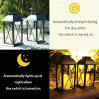 Solar Hanging Lanterns 2-Pack, Backyard Hanging LED Decor