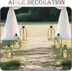 Hanging Solar Hanging Lanterns, Metal Backyard Decor