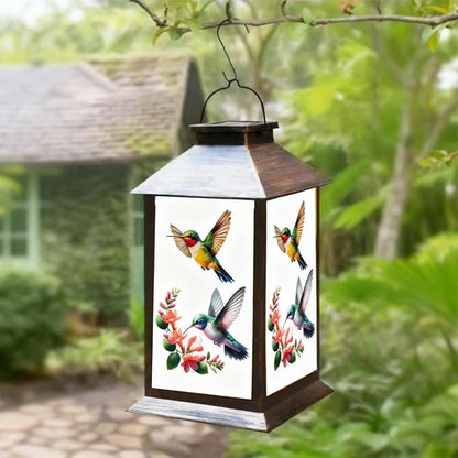 JOBOSI Solar Lantern Hummingbird, Portable Decorative Gift, Solar Light, Gifts for Mom, Women, Grandma, Garden Yard Lawn Decoration, Christmas and New Year Gift