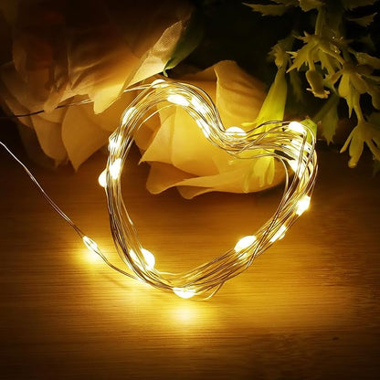 Outdoor String Lights, Warm White Fairy Lights Battery Operated with Remote, Led Twinkle Lights for Bedroom, Dorm, Backyard, Wedding, Tree (Warm White, 66FT-200LED)