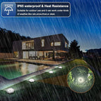 8-Pack White In-Ground Solar Lights, Flat LED Walkway