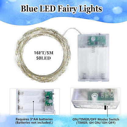 Christmas Backyard String Lights, 16ft 50 LED Waterproof