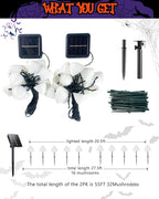 Halloween String Lights, 55ft 32 LED Timer