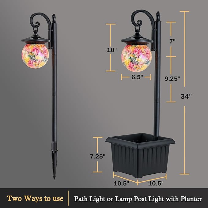 Post Lighting Fixture for Outdoor Posts, Black Waterproof