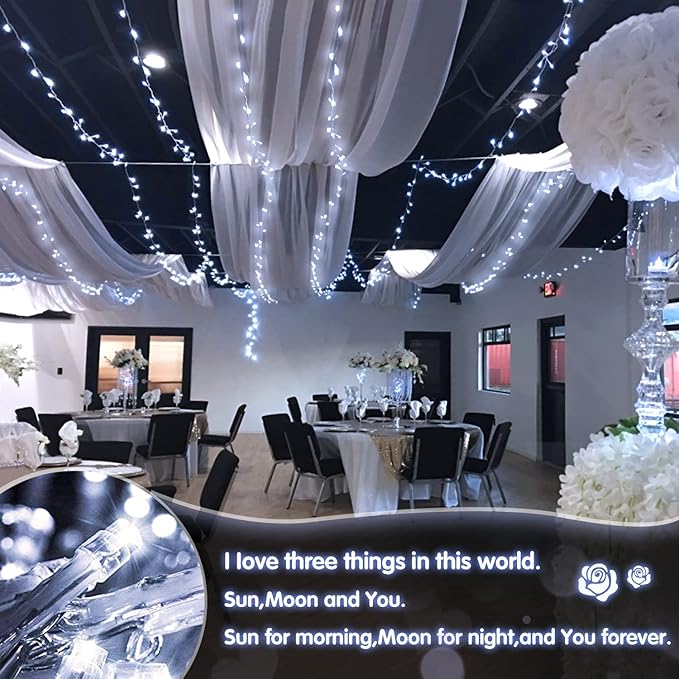 Christmas String Lights, 33ft 100 LED Waterproof Twinkle Lights