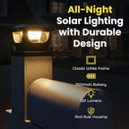 Solar Fence Lights, Warm White Waterproof LED