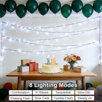 Christmas Patio String Lights 2-Pack, 33ft 100 LED Waterproof
