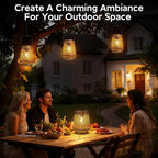 Solar Courtyard Lanterns, Patio Hanging LED Decor