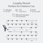 White Yard String Lights, Weatherproof LED