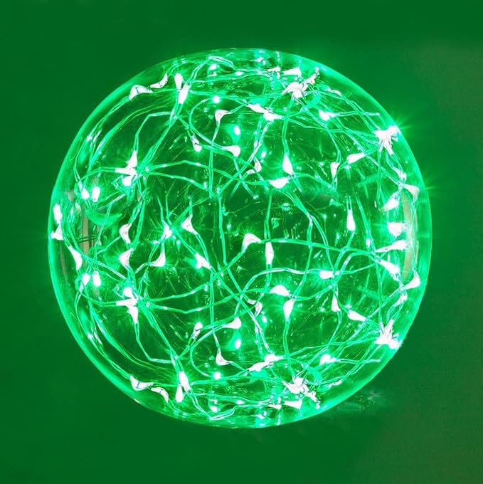 10 Pack Green Fairy Lights 9.8' 30 LED Mini String Lights for Crafts, Christmas, Wedding, St Patrick's Day, Party, Costume Decoration