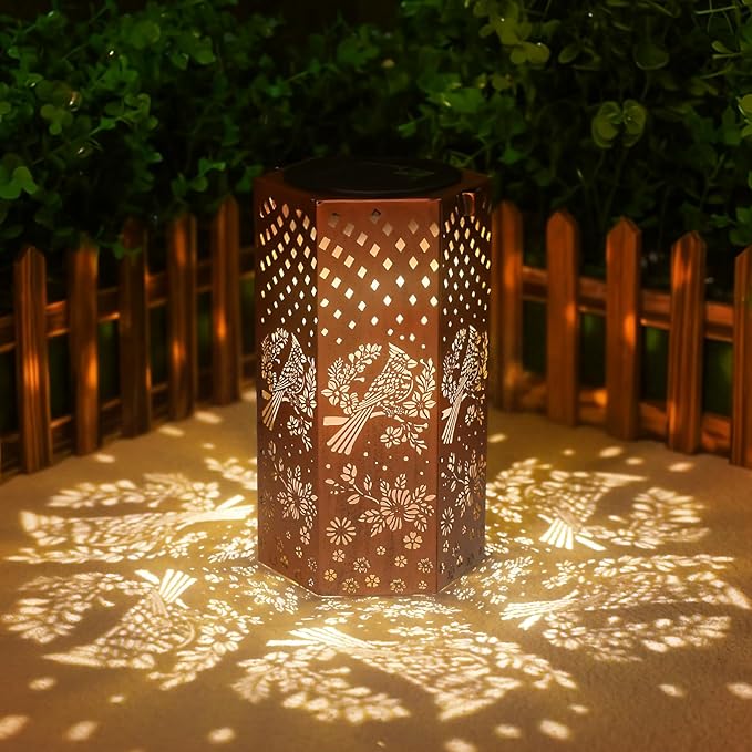 Solar Bird Lanterns, Yard Hanging LED Decor