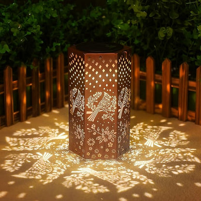 Mothers Day Gifts for Mom Grandma - Birthday Gifts for Women, Cardinal Bird Solar Lanterns Outdoor Waterproof - Solar Lights Outdoor Hanging Garden Decor for Outside