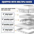 Solar Post Cap Lights 6-Pack, Waterproof LED