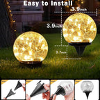 4-Pack Solar Pathway Lights, Waterproof LED Walkway Lights