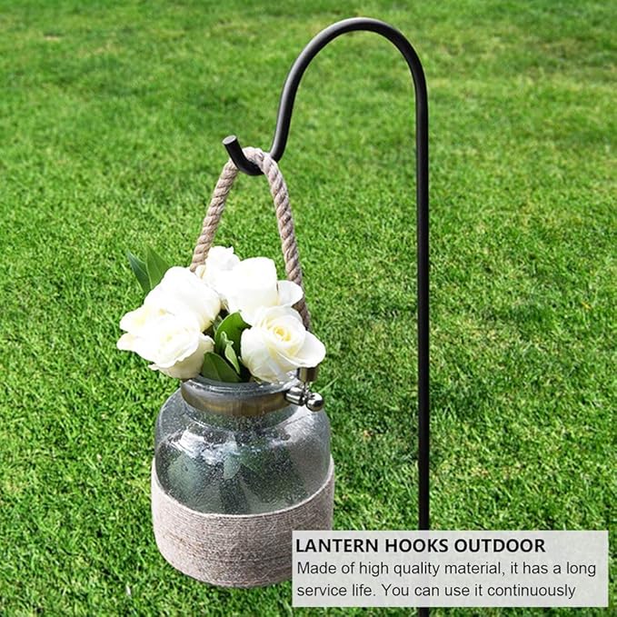 2-Pack 35" Garden Shepherd Hooks, Iron Plant Hangers