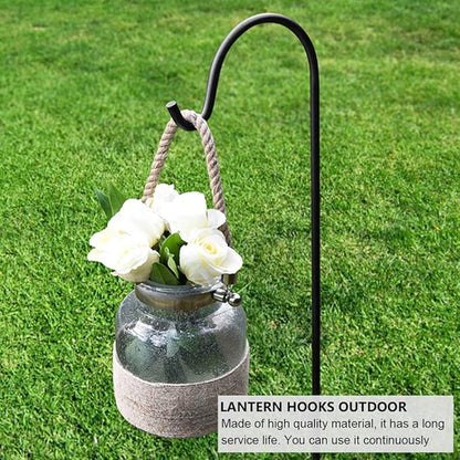 2-Pack 35" Garden Shepherd Hooks, Iron Plant Hangers
