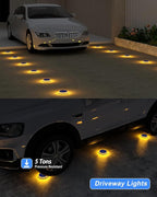 Solar Step Lights 4-Pack, Waterproof Wall