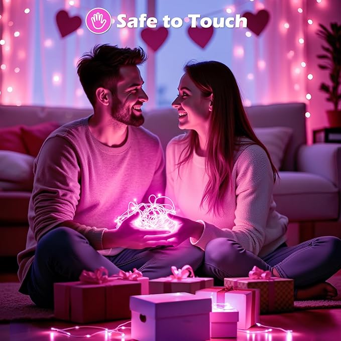 5-Pack Christmas LED String Lights, Waterproof Timer Lights