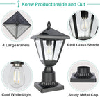 Cool White Solar Fence Post Caps, Patio LED