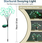 2-Pack Green Solar Path Lights, Outdoor Garden LED