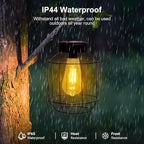 2-Pack Backyard Solar Backyard Lanterns, Metal Waterproof LED