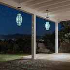 18" Moroccan Solar Pendant Light, Outdoor