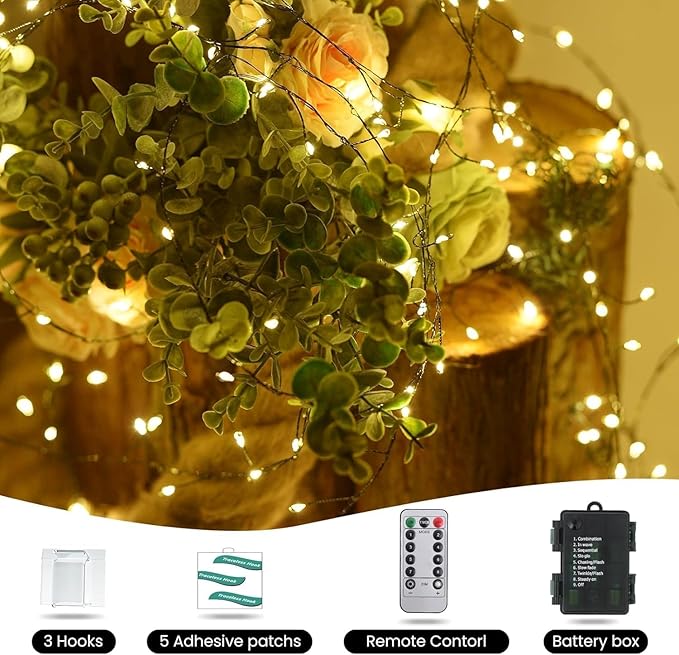 Christmas LED String Lights, Waterproof Timer Lights