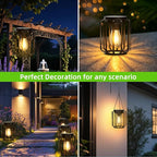 Backyard Solar Hanging Lanterns 2-Pack, Classic Backyard Decor