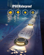 4-Pack Solar Dock Lights, Outdoor LED