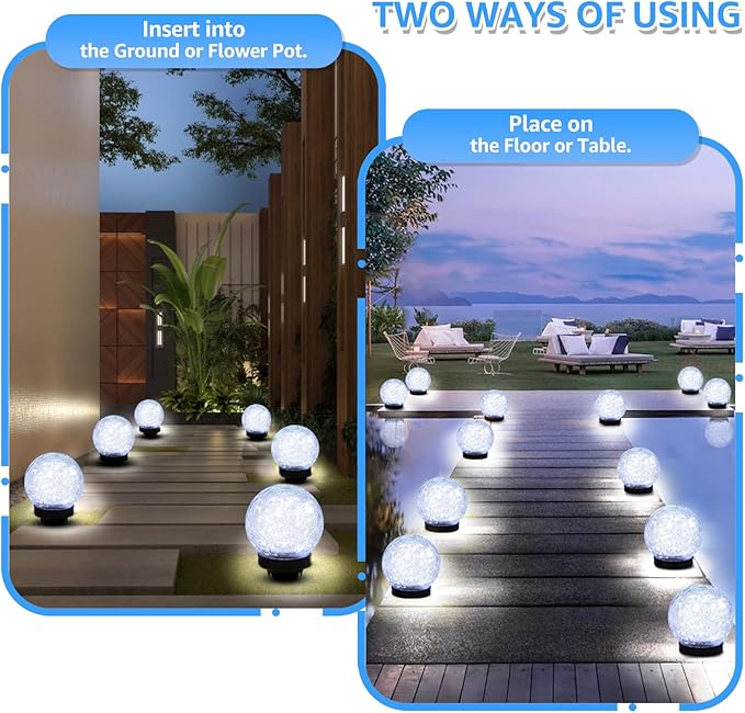 Solar Garden Path Lights, Waterproof