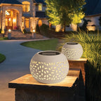 2-Pack Hanging Solar Lanterns, Waterproof LED Backyard Lights