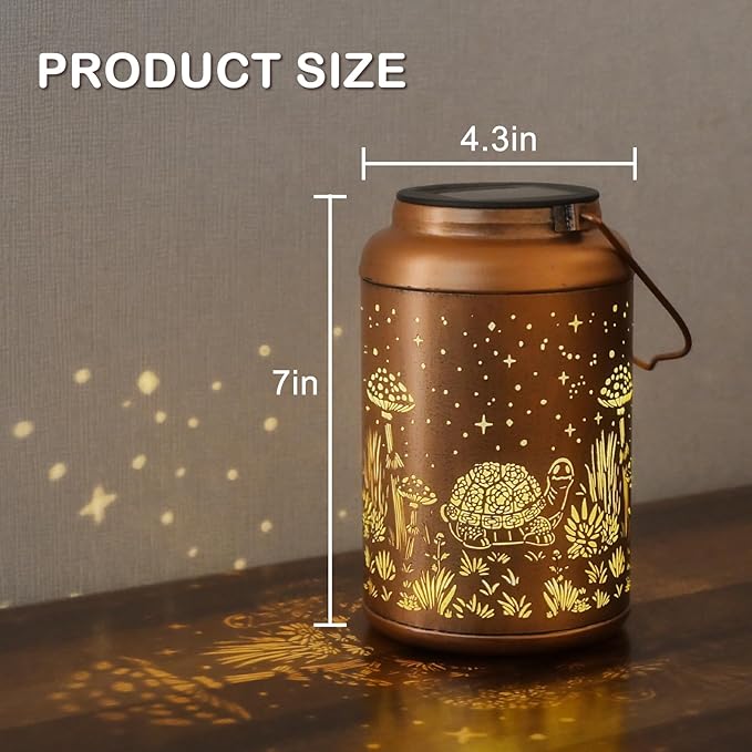 Birthday Gifts for Women - Mothers Day Gifts for Mom, Grandma, Solar Lanterns Outdoor Waterproof - Turtle Solar Lights Outdoor Garden Decor for Outside,Patio, Yard