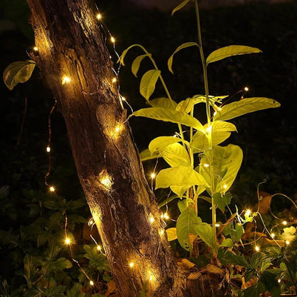 GDEALER 4 Pack 16.4 Feet 50 Led Fairy Lights Battery Operated with Remote Control Timer Waterproof Copper Wire Twinkle String Lights for Bedroom Indoor Outdoor Wedding Dorm Decor Warm White