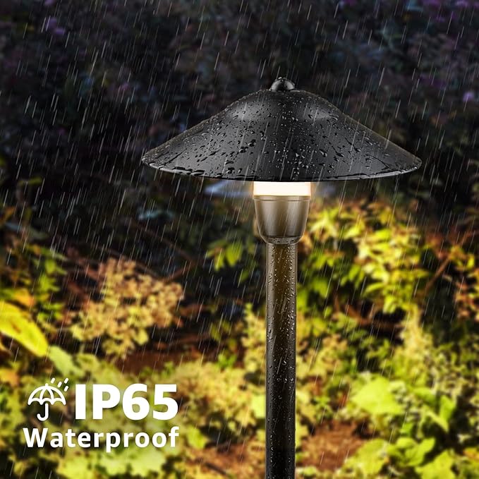 SUNVIE LED Pathway Lights Low Voltage 12-24V 3W Landscape Lighting, 3000K Low Voltage Landscape Lights, IP65 Waterproof Aluminum Path and Area Light for Outdoor Yard Garden Walkway, 2 Pack