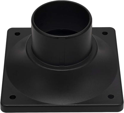 LIT-PaTH Outdoor Post Light Mounting Base, Pier Mount Base, 2-Pack, Black