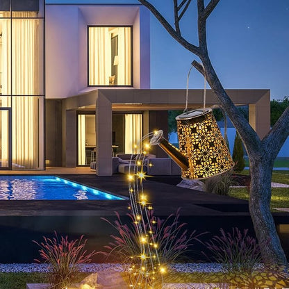 B-Best Solar Lights Outdoor Garden Decorations,Watering Can Landscape Light Large Hanging Lantern ,Outside Waterproof Patio Decor Perfect Gardening Gift