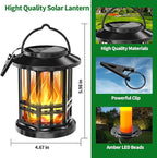 Backyard Solar Hanging Lanterns 4-Pack, Charming Backyard Decor