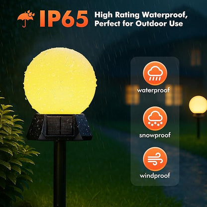BlcTec Solar Pathway Lights Outdoor, Warm White Path Lights with 3-Sided Solar Panels, 18H Runtime, IP65 Waterproof, Auto On/Off for Patio, Garden, Lawn, Driveway, Yard, Landscape Decor, 4 Pack