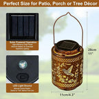 Solar Hummingbird Lanterns, Patio Hanging LED Decor
