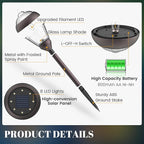 4-Pack Solar Pathway Lights, Waterproof LED Garden Lights