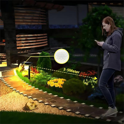 S NMT Super Bright Outdoor Solar Garden Lights Motion Sensor Pathway Light Landscape Lighting for Yard, IP65 Waterproof Solar Powered Porch Lights Walkway Lawn Patio Garden Decor
