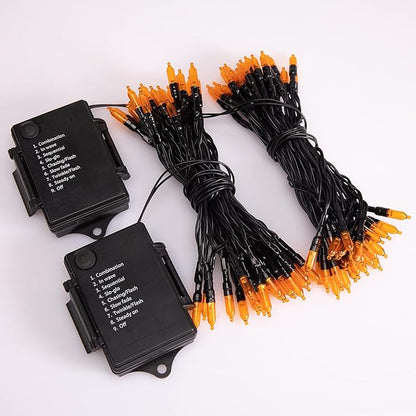 Christmas Backyard String Lights 2-Pack, 50 LED Waterproof