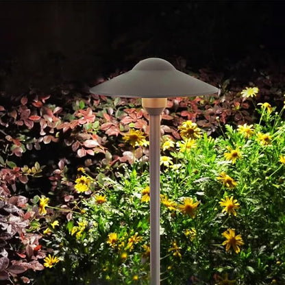 Low Voltage Path Lighting Cast Aluminum Construction for Outdoor Walkway Area Garden Yard Pathway Landscape Lighting,Replaceable 3W G4 LED Bulb Warm White Textured Bronze Finish Pack of 2