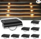 Solar Step Lights 8-Pack, Waterproof Stair
