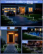 Cool White Solar Pathway Lights 12-Pack, Garden LED