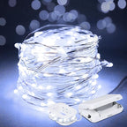 50 LED Christmas Twinkle Lights, 16ft Waterproof for Patio
